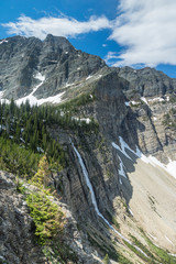 Landschaft auf der Wanderung zum Crypt Lake, Waterton Lakes Nationalpark, Alberta, Canada