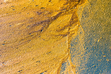 Texture of bubbles on the water. Close-up.