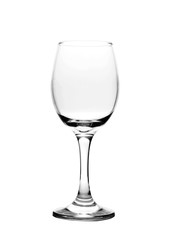 Empty wine glass. isolated on a white background