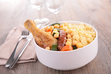 couscous with meats and vegetables