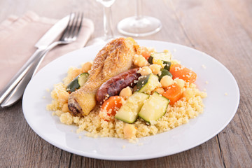 couscous with meats and vegetables