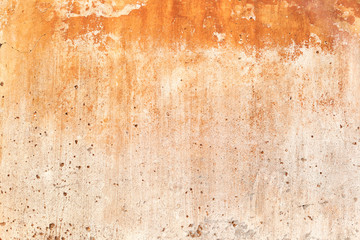Cement vintage wall background, Old orange cement wall with cracks.