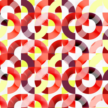 Colorful rings on grey background, modern geometric pattern design