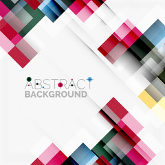 Fototapeta premium Abstract blocks template design background, simple geometric shapes on white, straight lines and rectangles