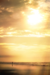 Early morning haze on the beach