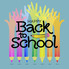 Back to school hand made vector illustration