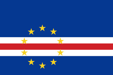 Official vector flag of Cape Verde ( Cabo Verde ) . Republic of Cabo Verde .