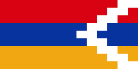 Official vector flag of Nagorno-Karabakh Republic .