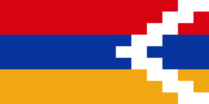Official vector flag of Nagorno-Karabakh Republic .
