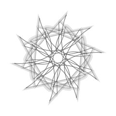 Beautiful and symmetrical geometric pattern