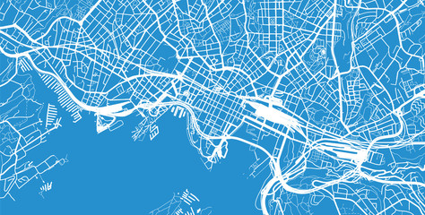 Urban city map of Oslo, Norway