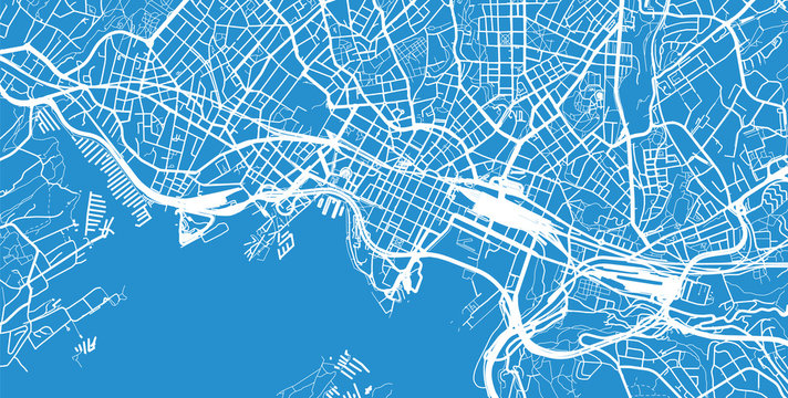 Urban City Map Of Oslo, Norway