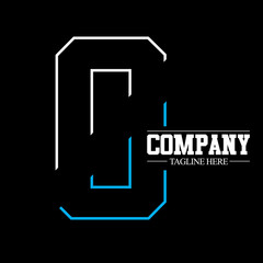 Initial Letter O OJ Logo Design Template Elements