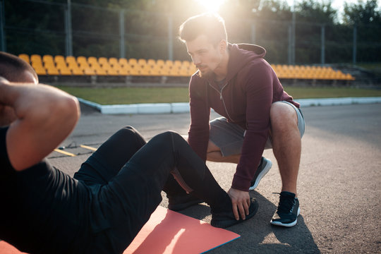 morning exercises with personal coach; - Powered by Adobe