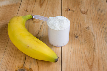 Whey protein with and banana