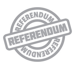 Referendum rubber stamp. Grunge design with dust scratches. Effects can be easily removed for a clean, crisp look. Color is easily changed.