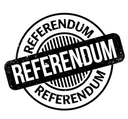 Referendum rubber stamp. Grunge design with dust scratches. Effects can be easily removed for a clean, crisp look. Color is easily changed.