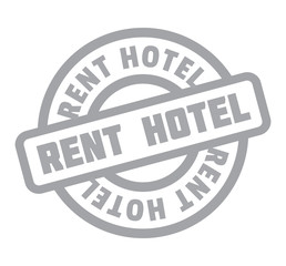 Rent Hotel rubber stamp. Grunge design with dust scratches. Effects can be easily removed for a clean, crisp look. Color is easily changed.