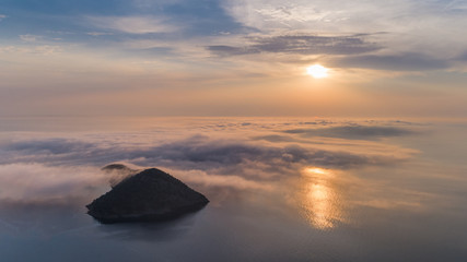 Kinira island in sunrise, Greece