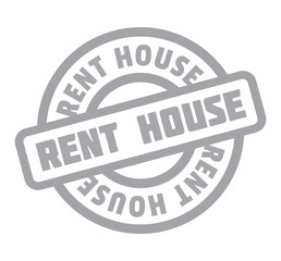 Rent House rubber stamp. Grunge design with dust scratches. Effects can be easily removed for a clean, crisp look. Color is easily changed.