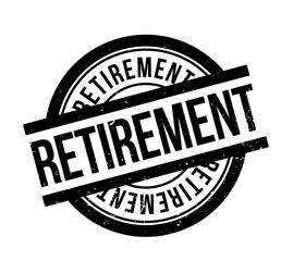 Retirement rubber stamp. Grunge design with dust scratches. Effects can be easily removed for a clean, crisp look. Color is easily changed.