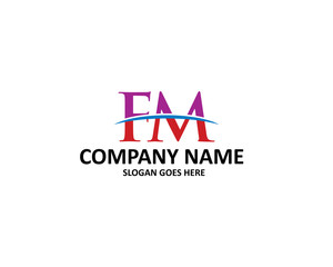 fm letter logo