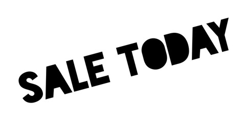 Sale Today rubber stamp. Grunge design with dust scratches. Effects can be easily removed for a clean, crisp look. Color is easily changed.