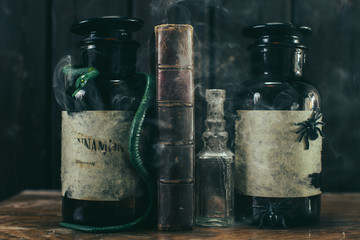 Halloween decor. Witch's potion.