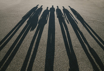 Shades of a group of men