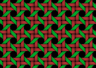 Vector colored woven fiber seamless pattern