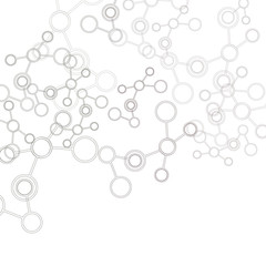 Obraz na płótnie Canvas Network And Connection Background. Minimal Molecule Background