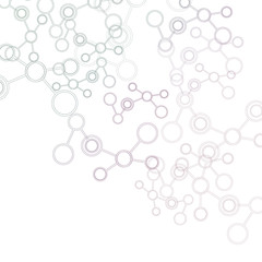 Obraz na płótnie Canvas Network And Connection Background. Minimal Molecule Background
