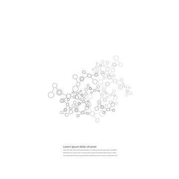 Network And Connection Background. Minimal Molecule Background