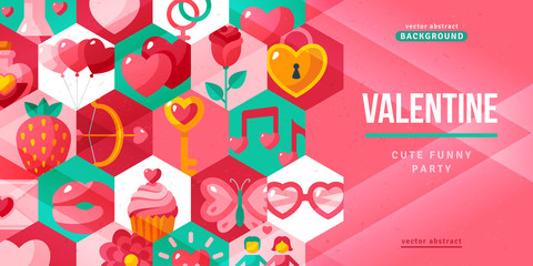 Valentines day creative flyer