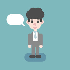 Businessman discussing. Business concept cartoon illustration.
