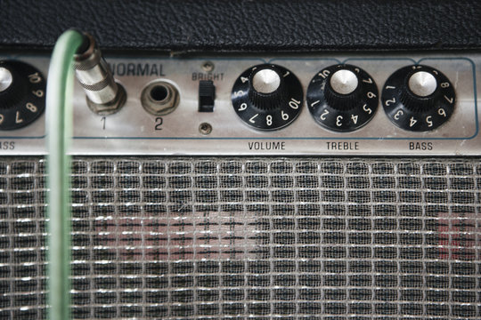 Control Knobs On Old Amplifier