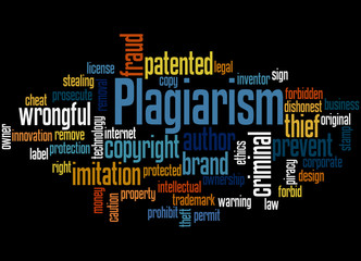 Plagiarism, word cloud concept 4