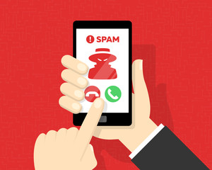 Spam Call on Smartphone - obrazy, fototapety, plakaty
