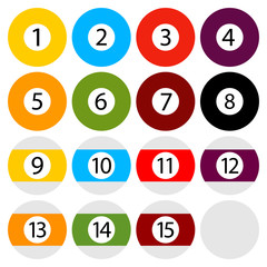 Billiard - Pool - Snooker Balls Vector Set Isolated