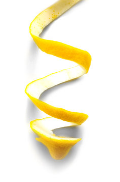 Lemon twist on white background