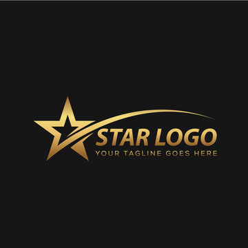 Gold Star Logo with Black Background