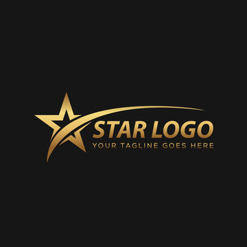 Gold Star Logo with Black Background