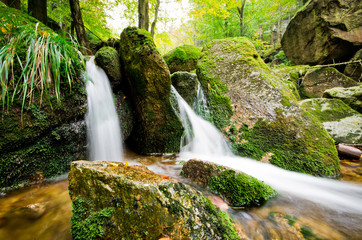 Fototapeta na wymiar Stream in Jizera mountains, Czech Republic