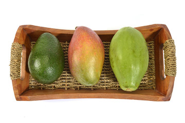 Exotic fruits,avocado pear,mango,pawpaw