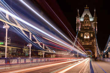 Fototapeta na wymiar Tower Bridge at night. London, 2014.