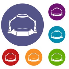 Table magnify icons set