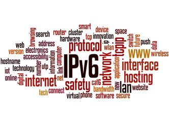 IPv6 network, word cloud concept 6