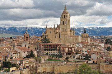 Obraz premium View over the old city of Segovia, Spain