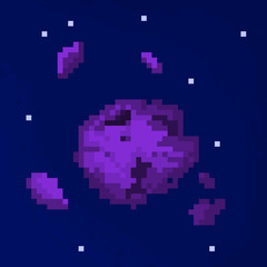 Pixel meteorite for games and applications