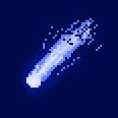 Pixel meteorite for games and applications